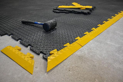 Tuff-Tile Diamond Top Anti-Slip Interlocking Floor Tile 50cm x 50cm - Pack of 9