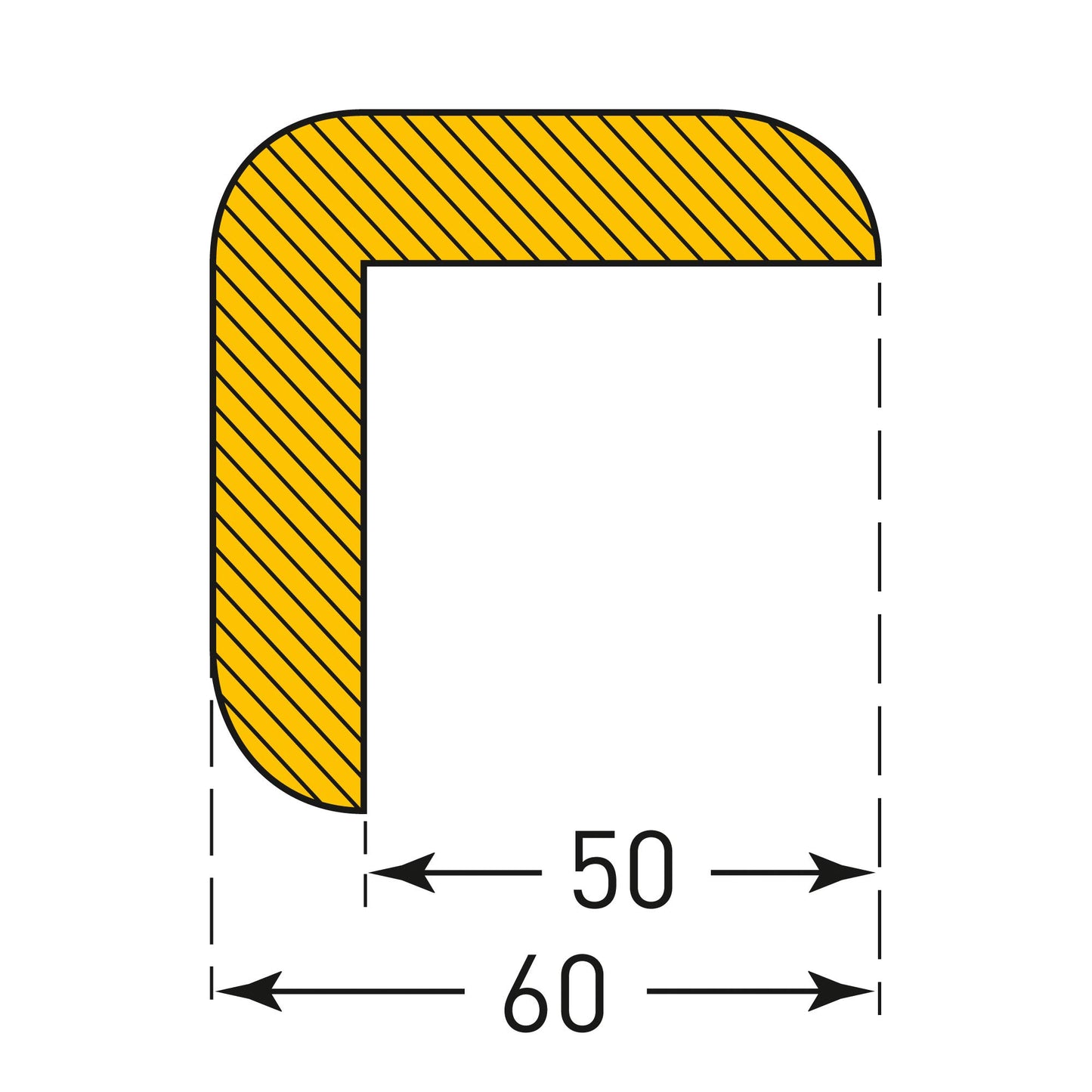 Morion Impact Protection Angle 60/60 / 60/60 / 60 mm Length 1 m Self Adhesive No. 42218566