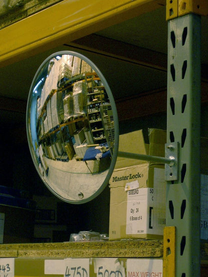 Round Acrylic Indoor Convex Mirror - 300mm Diameter - C/W J-Bracket