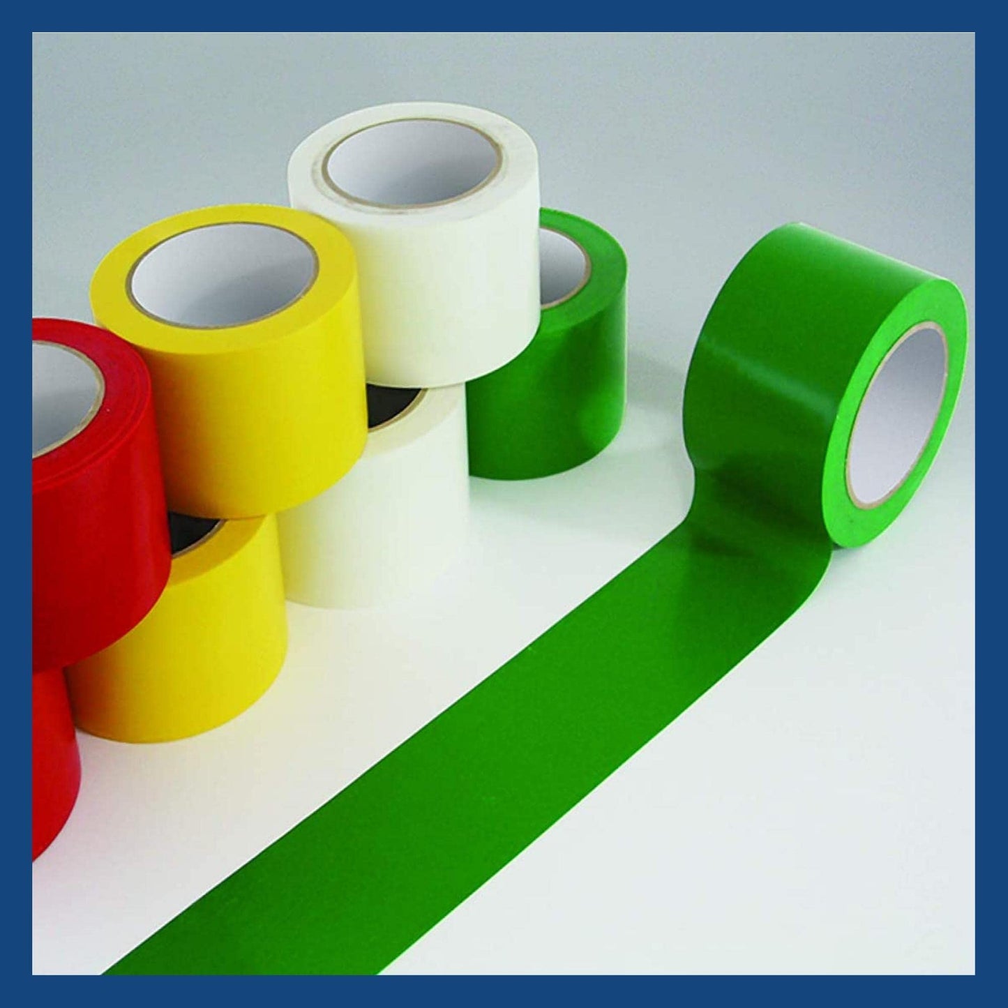 Floor Lane Marking Line Tape - Resistant Adhesive, Safety Floor - 75mm Wide x 33m Long