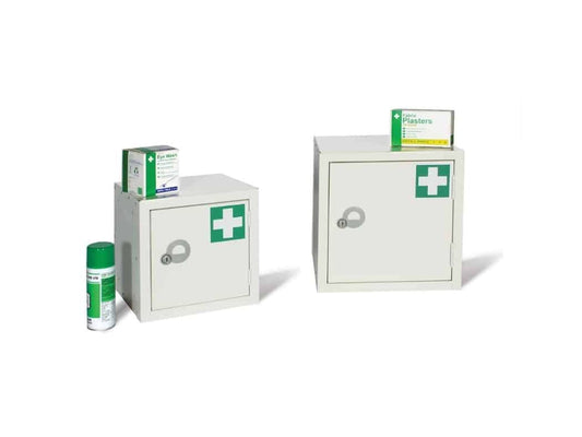Specialist Industrial First Aid Cube Lockers - Protective Powder Coating - Lockable