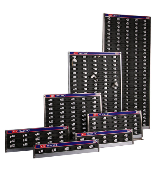 Peg Board Mechanical Key Tracker System, keep track of keys, with colorful security keys, for office staff members, horizontal plastic system (5 Peg Board)