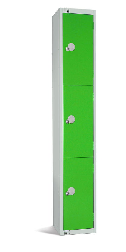 Specialist Industrial 3 Door Standard Storage Antibacterial Lockers - 1800mm x 300mm x 300mm
