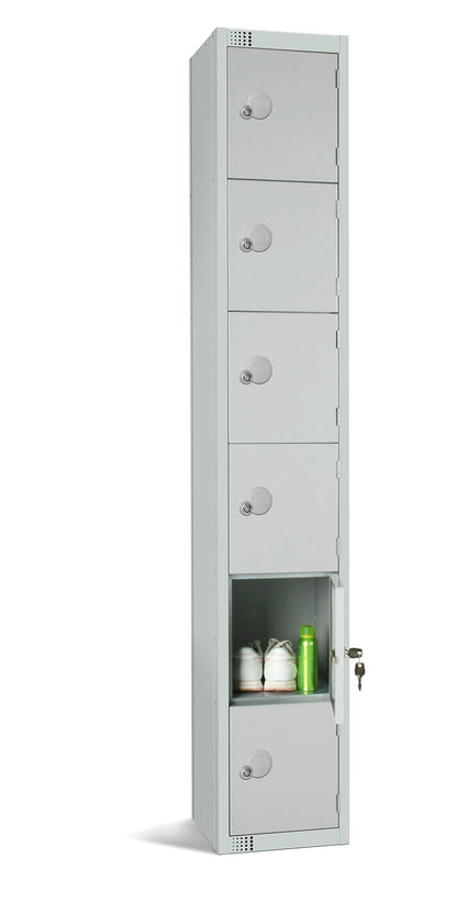 Six Door Compartment Locker - School Work Gym Storage Locker