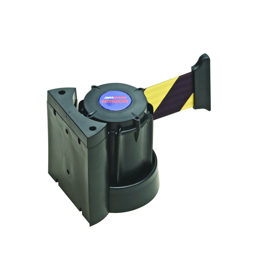 Wall Mounted Belt Cartridge, Yellow Striped Belt, 3000 mm Length, Black