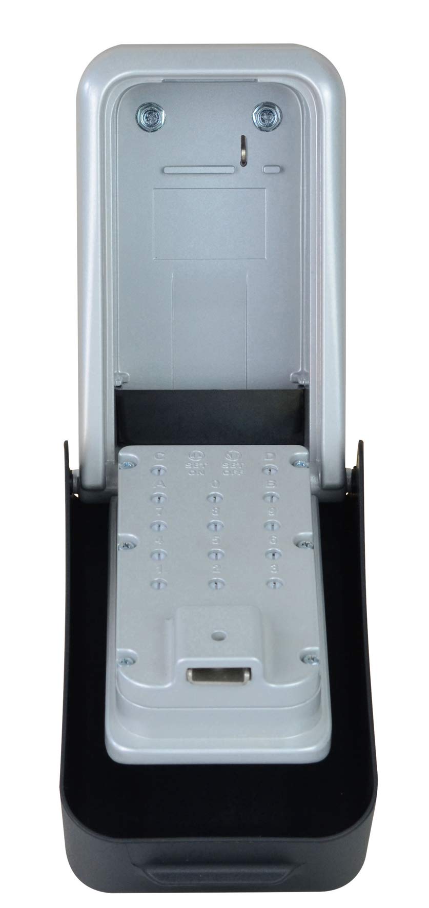 Safe Industrial - Push Button Key Storage Unit - Key Bank - Holds Small Valuables and Keys - Zinc Body, Weather Resistant, High Security SBD, ABS Cover