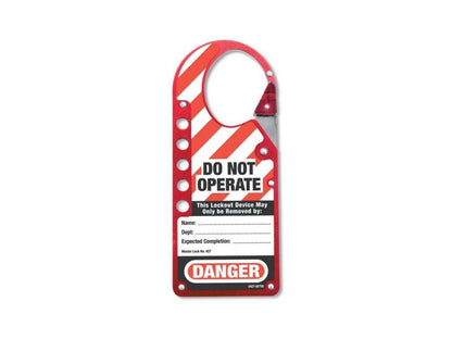 Snap On Labelled Safety Lockout Hasp
